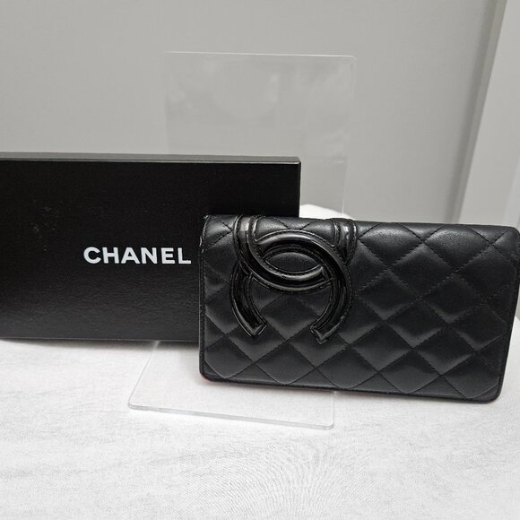 Chanel Cambon Black Leather Wallet - Picture 1 of 14